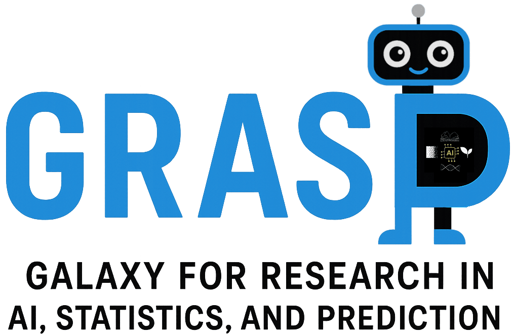 Logo for GRASP – Galaxy for Research in AI, Statistics, and Prediction