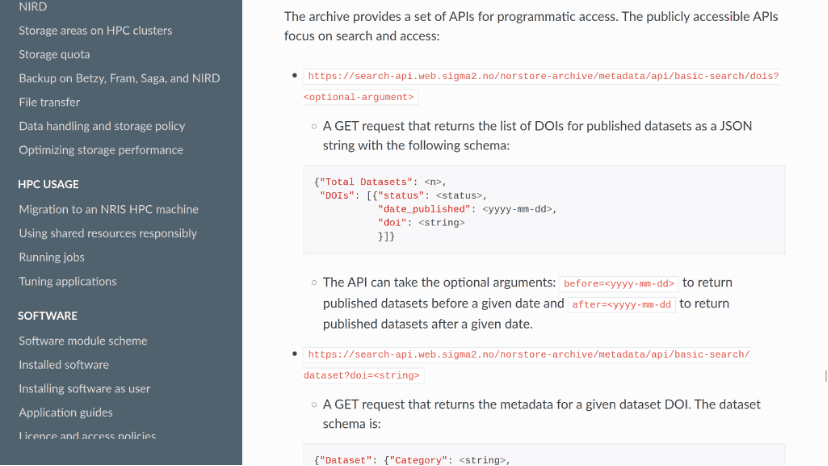 NIRD API