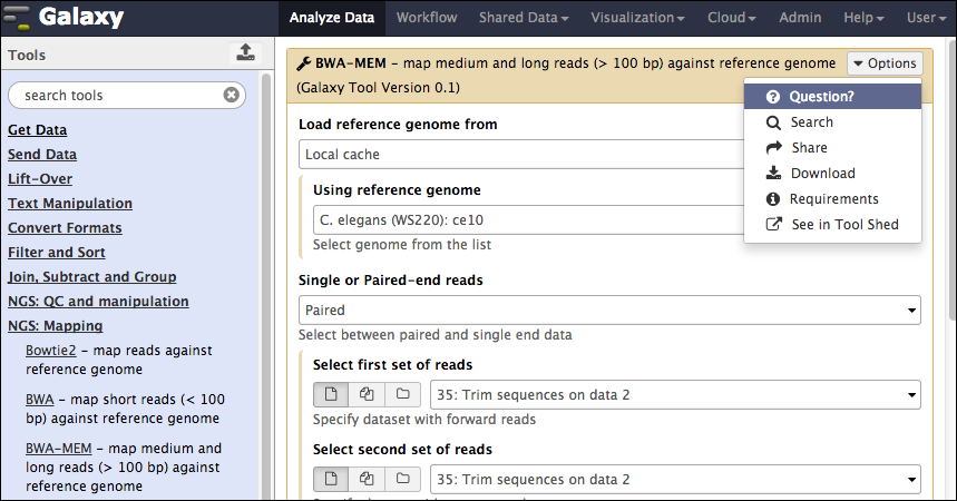 Tool query in Galaxy Biostars